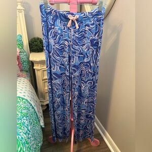 Lilly Pulitzer pajamas pants, straight leg, Size Small